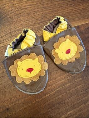 Robeez Brown & Yellow Lion Head Baby Shoes 6-12M